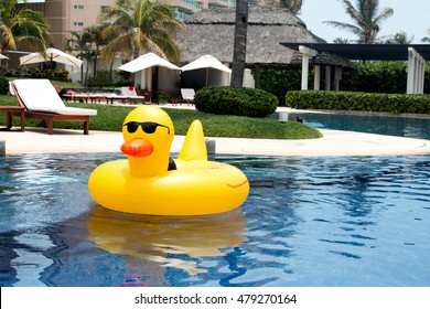 Big Plastic Duck On A Pool