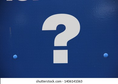 Big Question Mark White Blue Background Stock Photo 1406141063 ...