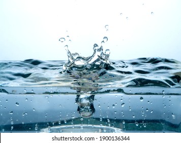 Big Rain Drop Falls On Wavy Stock Photo 1900136344 | Shutterstock