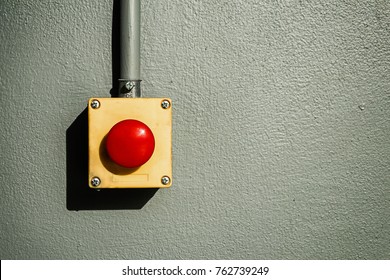 Big Red Button On Wall