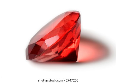 Big Red Diamond Isolated On White