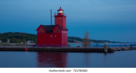 The Big Red Light House In Holland, Mi.