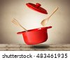 red cooking pot