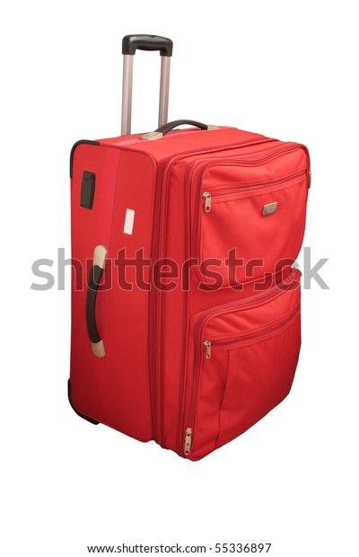 big red suitcase