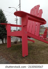 The Big Red Wooden Chair