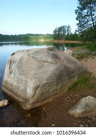 The big rock at Buffalo Lake in the northwoods of Wisconsin
