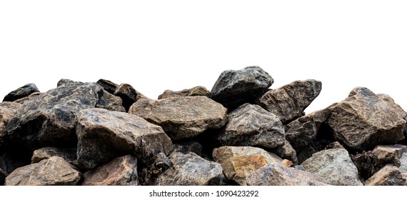Big rock isolated on white. This has clipping path. - Shutterstock ID 1090423292