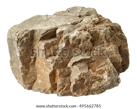 Big rock isolated on white background