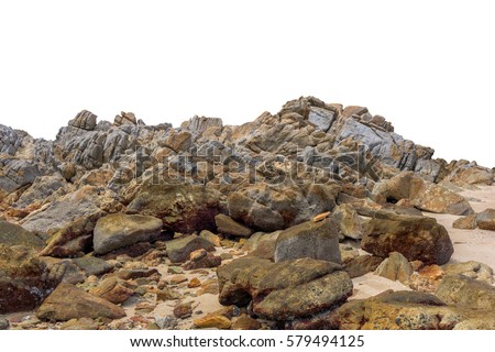 Big rock isolated on white background. This has clipping path.