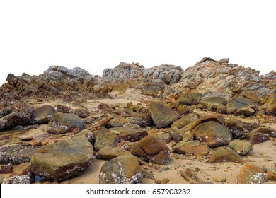 Big Rock On Isolated White Background. This Has Clipping Path.