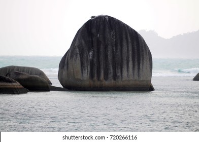 Big Rocks On The Natuna Beach 