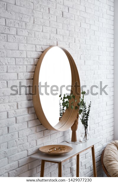 Big Round Mirror Table Jewelry Decor Stock Photo Edit Now 1429077230