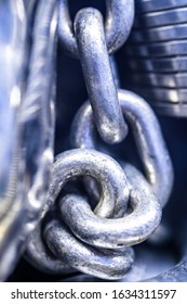 big rusty chains - close up