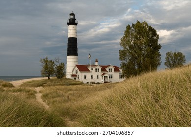 Big Sable Point Light is a lighthouse is located in Ludington State Park just north of of Ludington, MI, USA. First constructed in 1867, it continues to be an active navigational aid.