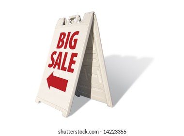 Big Sale Tent Sign On A White Background.