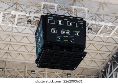 big score board hanging in a sports hall - Powered by Shutterstock