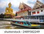 The Big Seated Buddha Statue (Buddha Dhammakaya Dhepmongkol) at Wat Paknam Phasi Charoen (temple) in Bangkok, Thailand