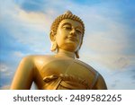 The Big Seated Buddha Statue (Buddha Dhammakaya Dhepmongkol) at Wat Paknam Phasi Charoen (temple) in Bangkok, Thailand