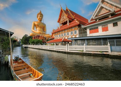 The Big Seated Buddha Statue (Buddha Dhammakaya Dhepmongkol) at Wat Paknam Phasi Charoen (temple) in Bangkok, Thailand - Powered by Shutterstock