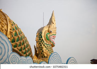 Big serpent statue at Yasothon province, Thailand