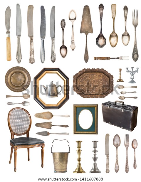 Big Set Gorgeous Old Vintage Items Stock Photo Edit Now