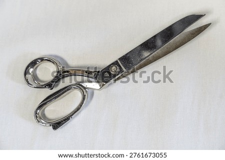 Big sharp tailer scissor on the table