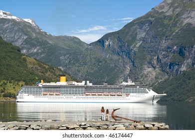 Big Ship Geirangerfjord Norway Stock Photo 46174447 | Shutterstock