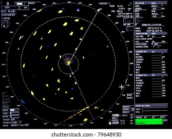 Big Ship`s Radar screen - Powered by Shutterstock