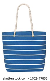 blue striped bag