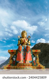 Big sitting Buddha, Diskit Monastery, Nubra Valley, Leh Ladakh