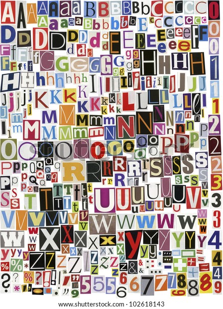 Big Size Newspaper Magazine Alphabet Letters Stock Photo Edit Now