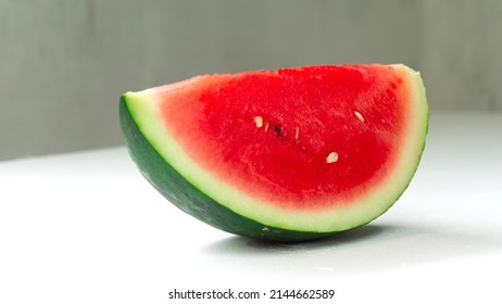 Big slices of red watermelon very fresh to eat isolated on white background