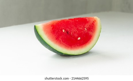 Big slices of red watermelon very fresh to eat isolated on white background