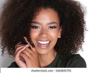 Big Smile From Thus Beautiful Afro-amercian Model.