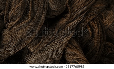 big stacked fishing net as a background