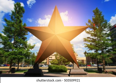 Big Star Landmark With Explosion Zoom At Austin Downtown, Texas, US