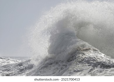 Big stormy breaking waves. Northern portuguese rocky coast in a sunny evening. - Powered by Shutterstock