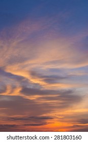 big strom cloud in sunset time - Shutterstock ID 281803160