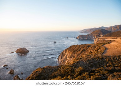 Big Sur, California, coastal, cliffs, Pacific Ocean, rugged, coastline, breathtaking, views, scenic, beauty, dramatic, landscapes, stunning, vistas, majestic, ocean, waves, rocky, shores, sea stacks - Powered by Shutterstock