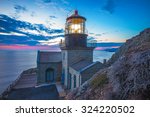 Big Sur.  Point Sur lighthouse at sunset.