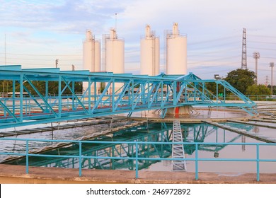 Big Tank Of Water Supply In Metropolitan Waterworks Industry Plant Site