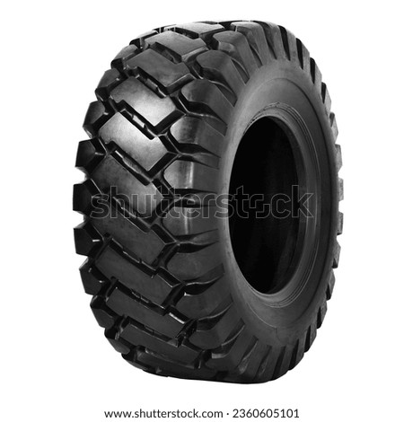 BIg tire ,Tractor tire , Agriculture tire , isolated on white background.