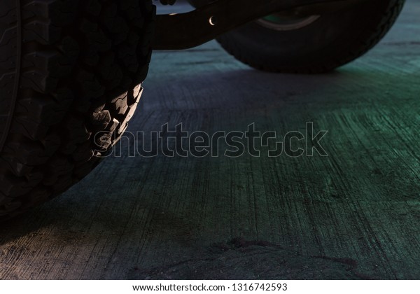 big tire wheel of
strong off-road car