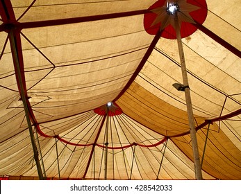 Big Top Traditional Circus Tent Viewed From The Inside