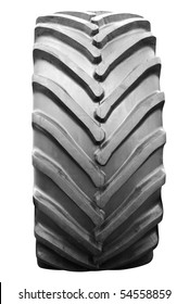 Big Tractor Tire Isolated