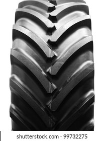 Big Tractor Tire Isolated