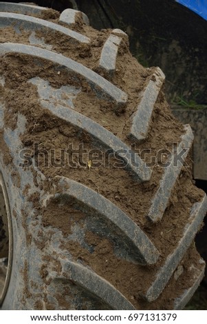 big tyre close up