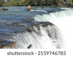 A big waterfall in the middle of Manavgat