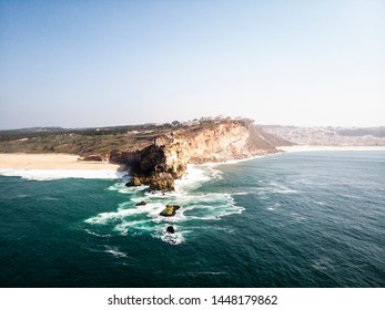 Big Wave Surf Spot Nazare Lighthouse