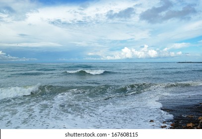 Big Waves At Choppy Sea